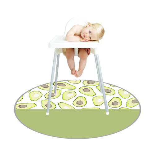 宝宝防滑地垫高脚餐椅垫野餐垫桌垫防水加厚婴儿圆形游戏垫爬行垫