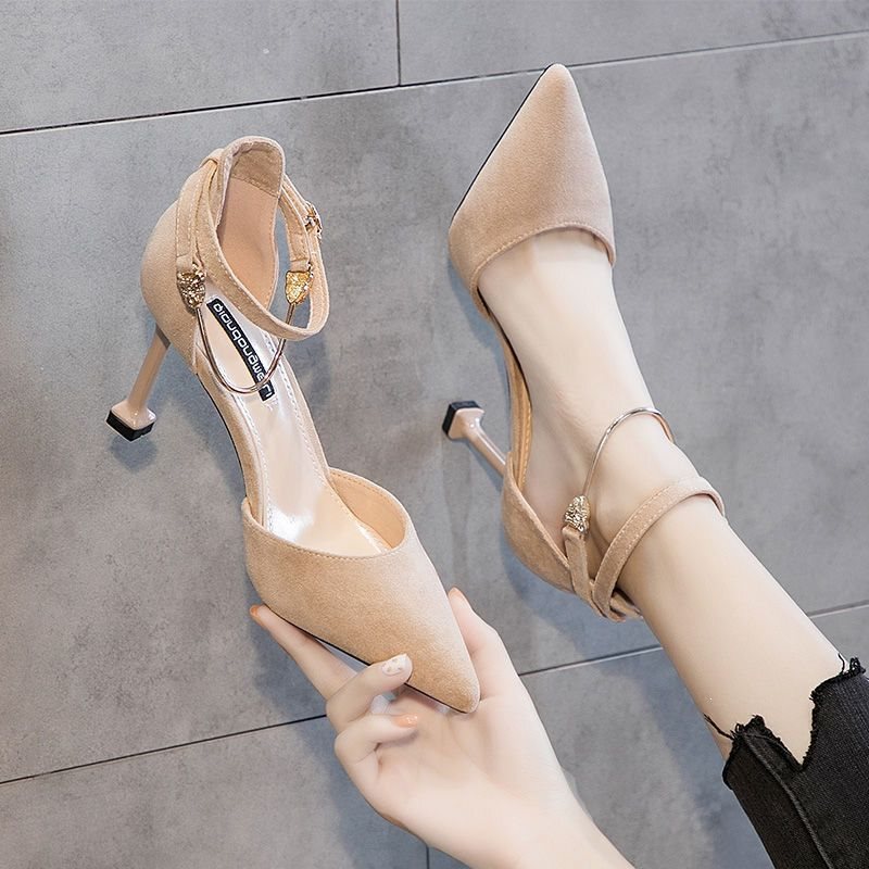 Women's Sandals in Trendy Fairy Style, Suitable for Pairing with Dresses, New Fashion Versatile Gentle High Heels for Spring and Summer 2026