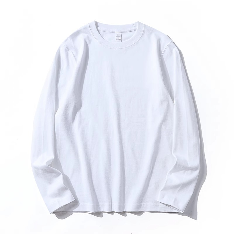 흰색 긴팔 바닥면