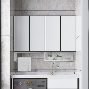 J^Solid Wood Kitchen Wall Cabinets Balcony Wall Cabinets Restaurant Waterproof Bathroom Storage Cabinets Cabinets