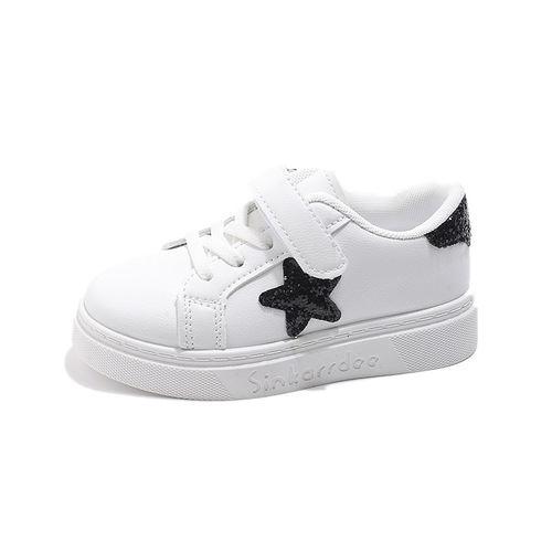 Spring and Autumn New Boys and Girls Star Board Sneakers, Stylish White Shoes for Children, Breathable Casual Shoes