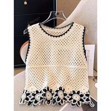 P 28172 Floral Lace Sleeves Vest �����οձ��� ŷ���羳��