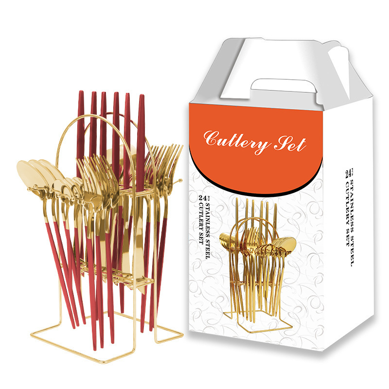 D타입 [행거] 골드+레드 24점 세트