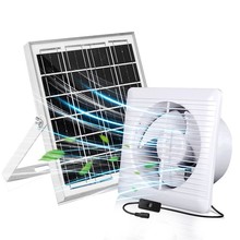 太阳能12V排气扇厨房家用窗式排风扇强力抽风机卫生间圆形换气扇