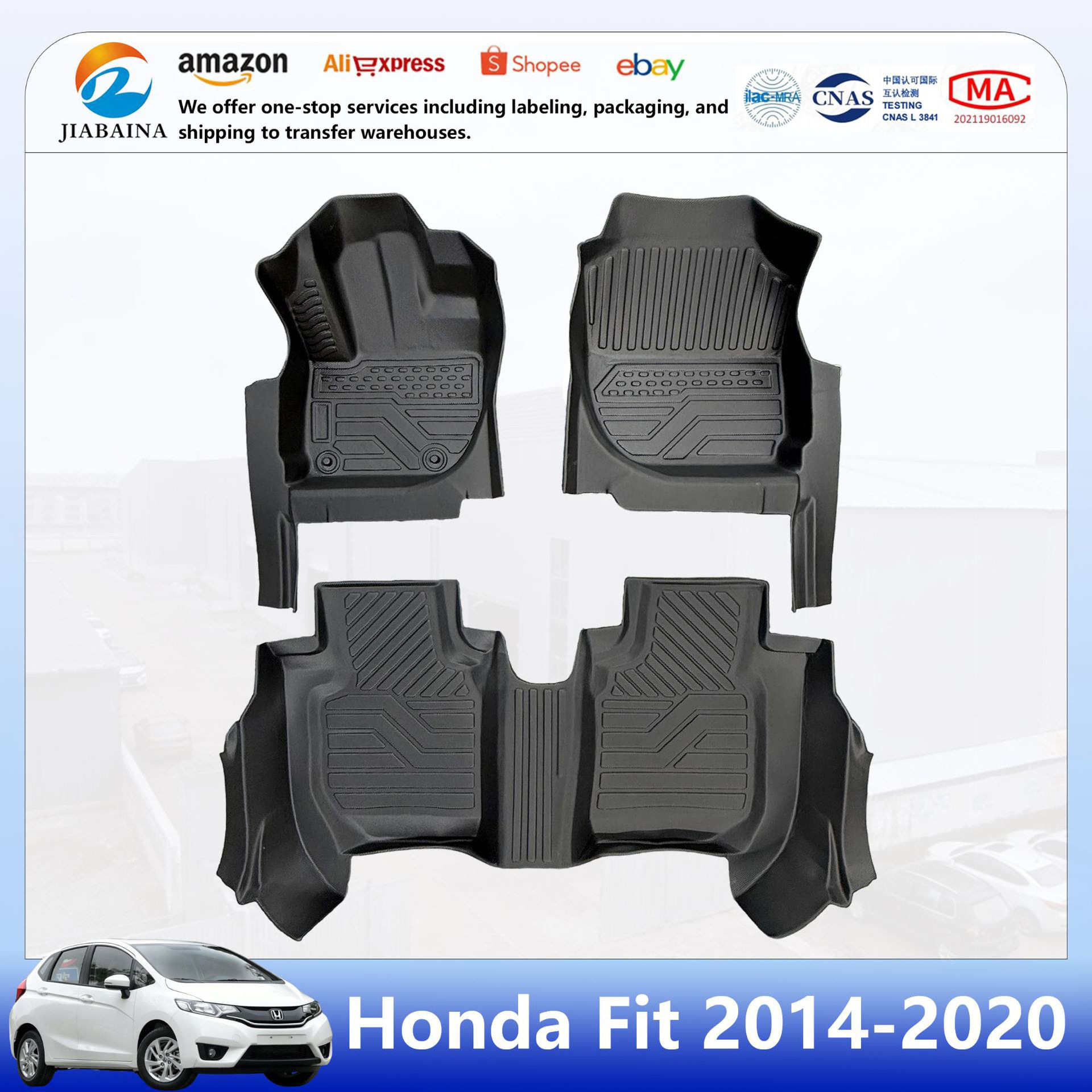 Honda Fit üçün TPE döşəmə örtükləri, 3.5 mm