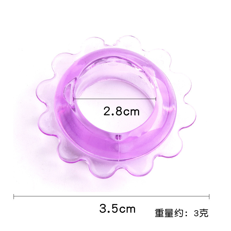 TPE Locking Delay Penis Ring, Anti-Rolling Foreskin Barrier Ring, Random Color — detail image 10