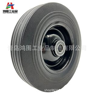 8X2 Solid Rubber Tire Diameter 200mm Pneumatic Hydraulic 0kg Wheel for High Load Capacity 8inch Rubber Powder Wheel