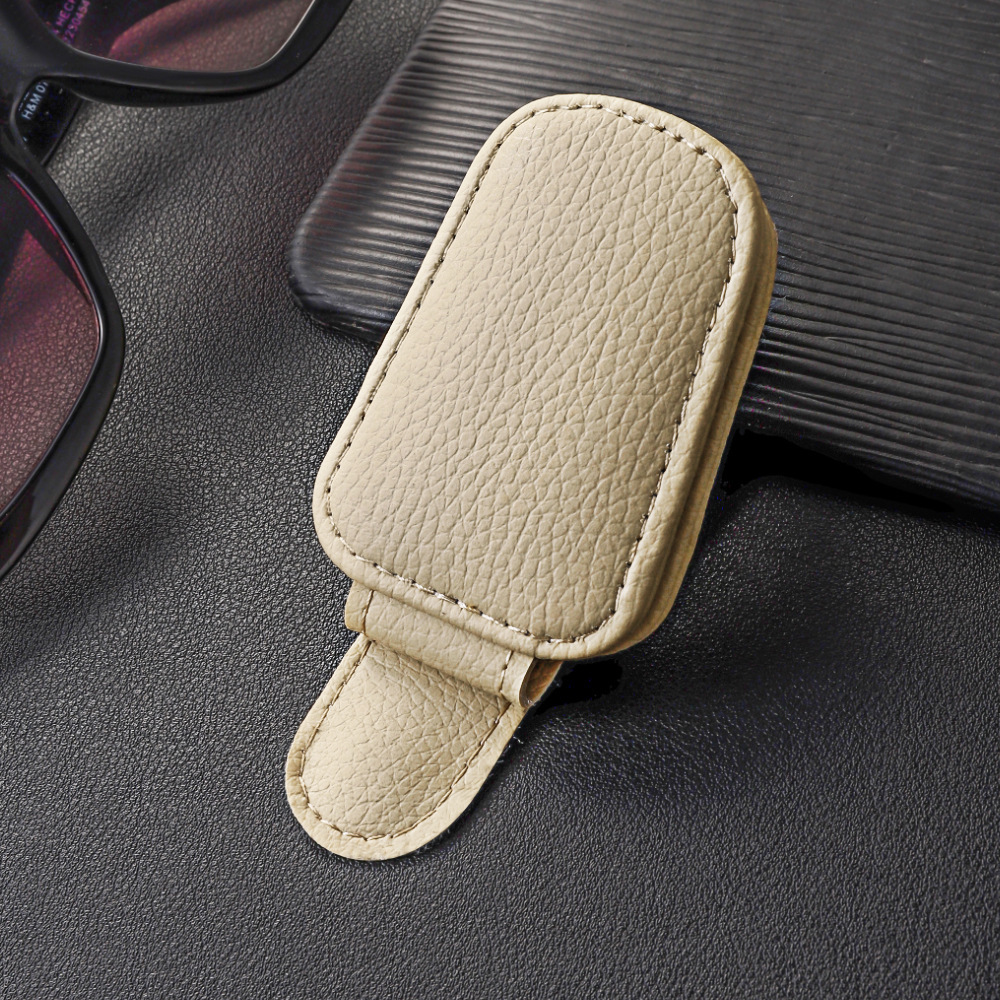 Car-Mounted Glasses Holder, Bill Holder, Suede Glasses Holder, Magnetic Sun Visor Holder, Amazon Cross-Border Trade Wholesale