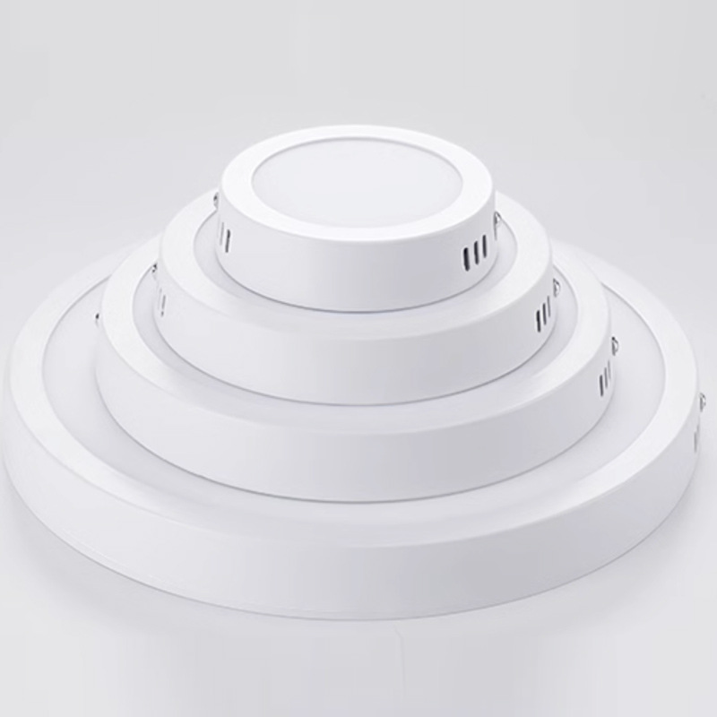 Downlight LED ultra delgado sin agujero lámpara de panel redondo 12w pasillo doméstico comercial cuadrado lámpara de barril brillante