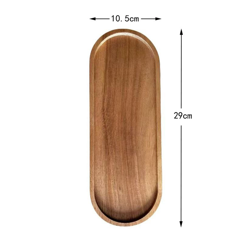 Japanese wooden rectangular dinner plate from natural wood, tea cup, (Physicals)