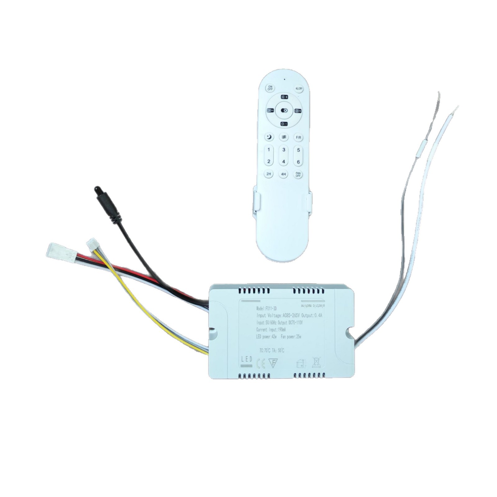 Cross-border certified infrared 110V Nordic fan light straight blade ceiling fan light electric drive controller remote control
