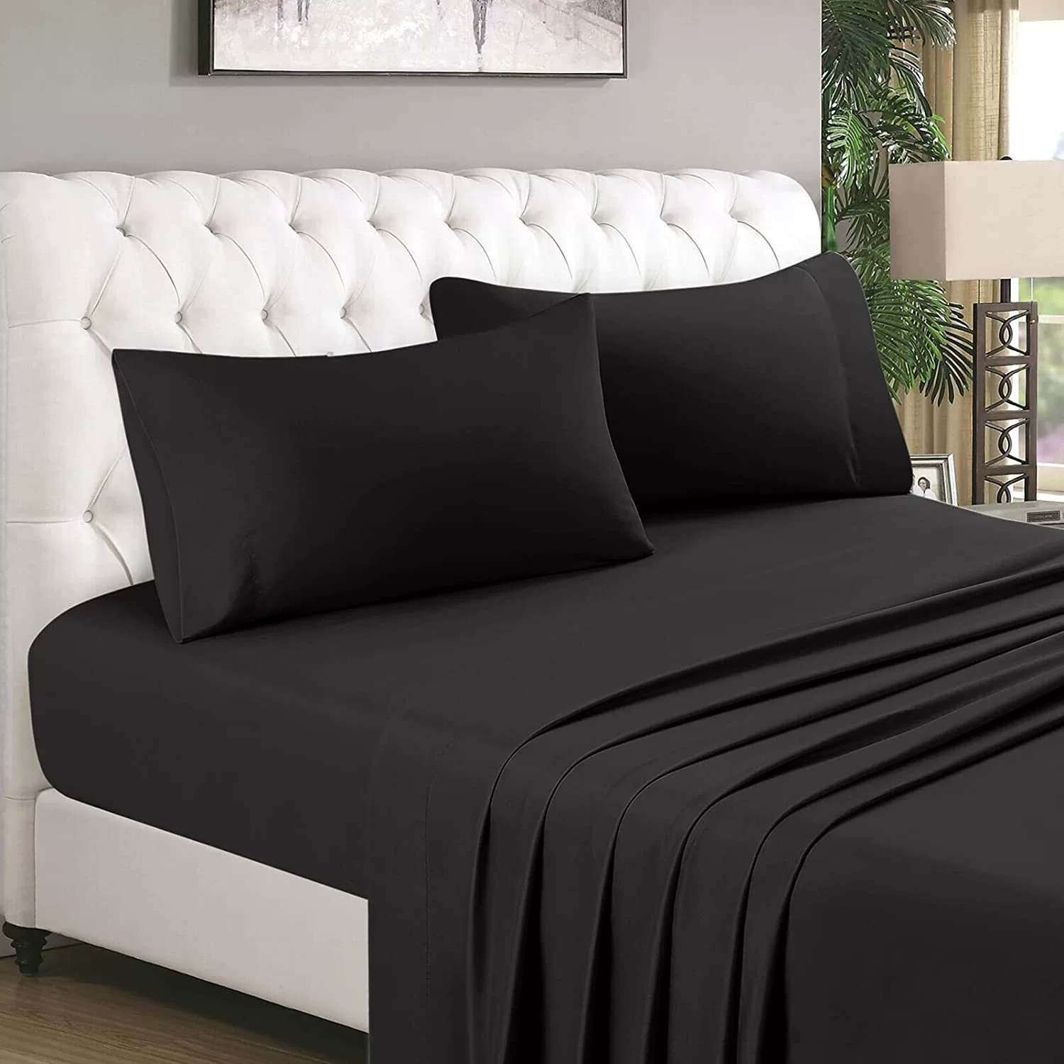 Bedding (Amazon) 4-Piece Set — Sheet, Pillowcase & Bedspread, Multiple Colors, Twin–King