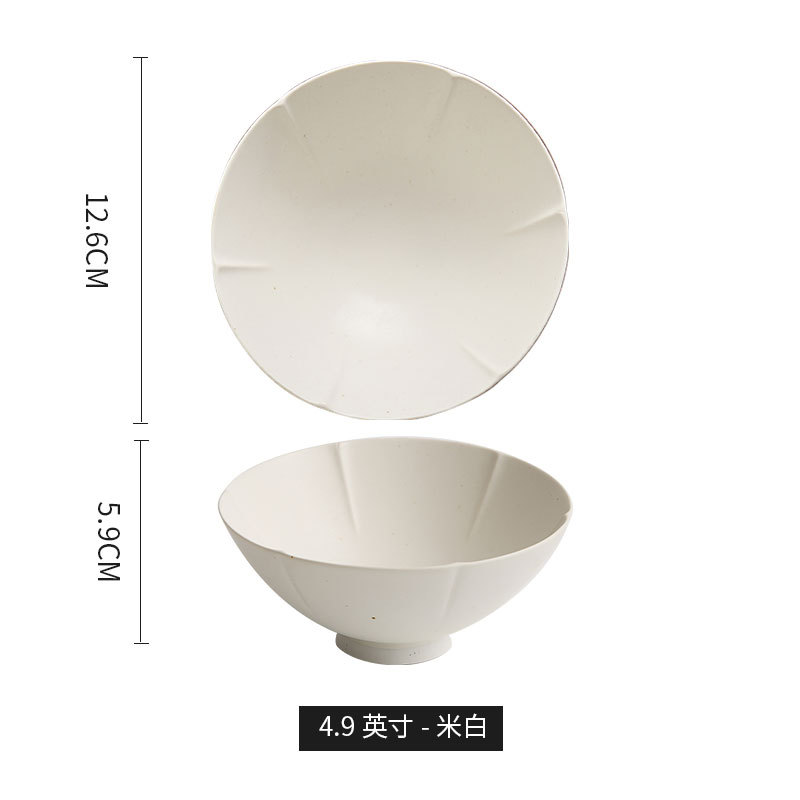 Las montañas y los ríos. Cuencos de arroz de cerámica de estilo nórdico cuencos de ensalada creativos simples cuencos de alto valor de la cara cubiertos al por mayor