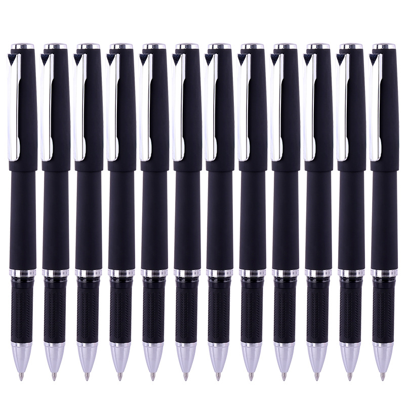 Deli S126 gel pluma estudiante aprendizaje oficina de gran capacidad negro firma pluma negocio 1,0mm