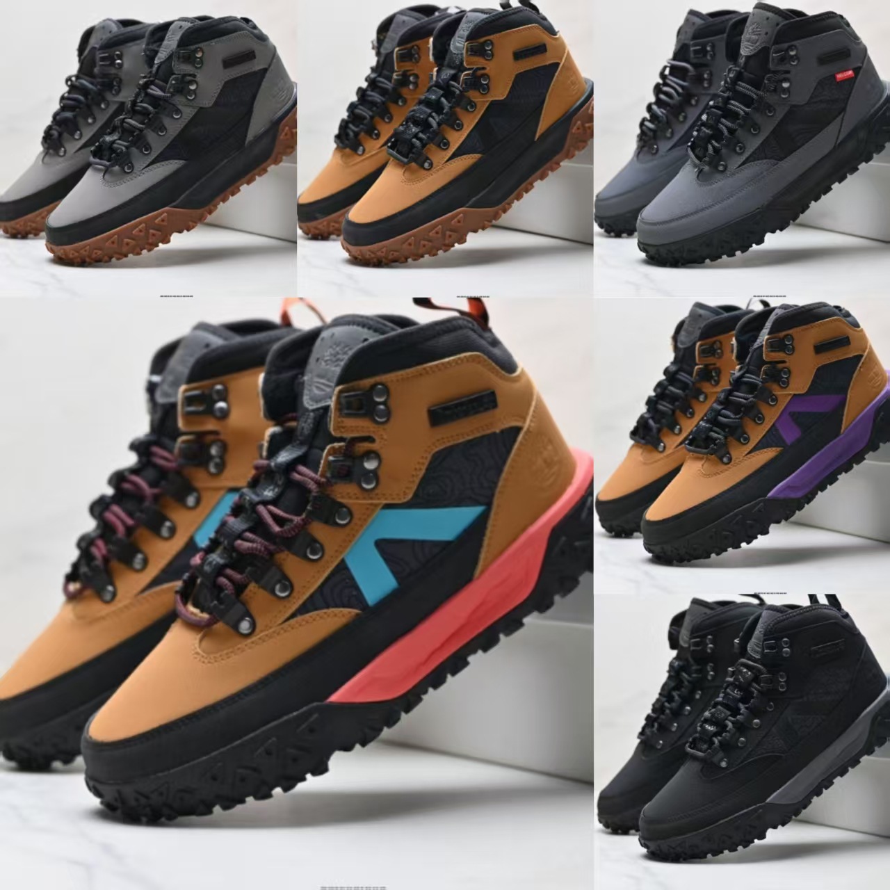 Greenstride Motion Waterproof Shock-Absorbing Lightweight Hiking Shoes Outdoor Short Boots Autumn and Winter Leather Boots