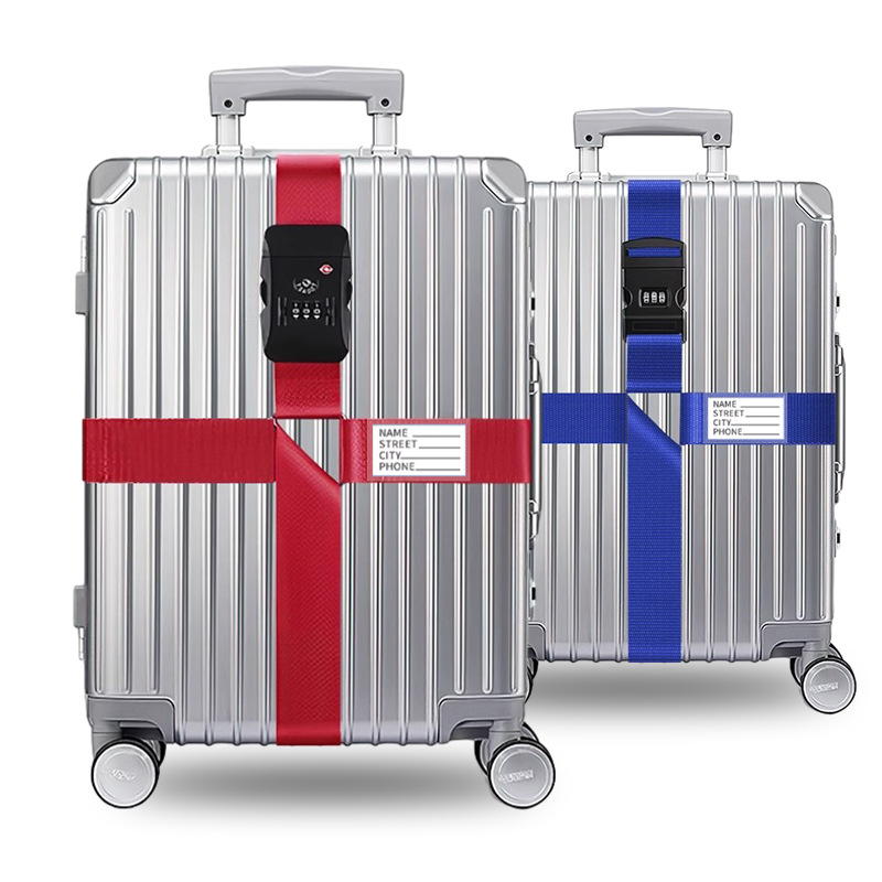 Luggage strap cross packing strap safety fixed consignment travel box protection tight reinforcement strap binding rope