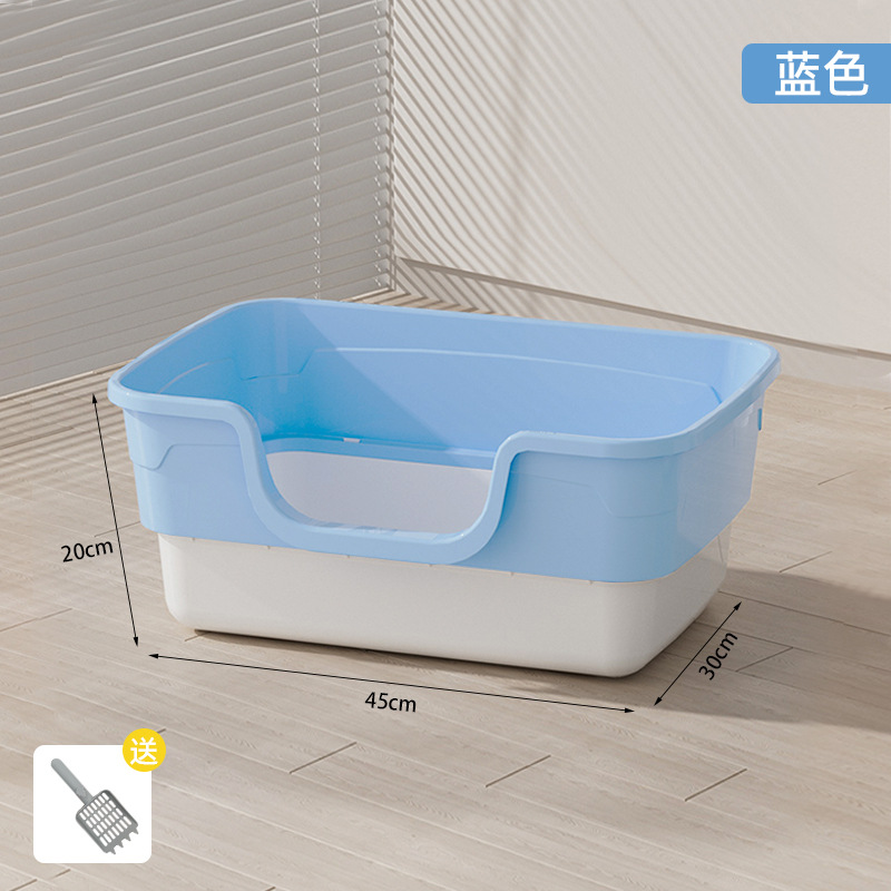 Gran tamaño semicerrado lavable desmontable anti-spillado inodoro para gatos desodorizante sin olor de fábrica de productos para gatos al por mayor