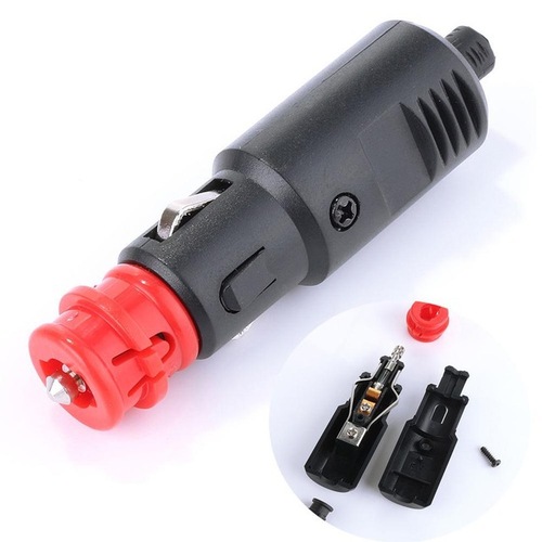 Welding-free high-power car vacuum cleaner air pump cigarette lighter plug 12V24V European cigarette lighter male plug
