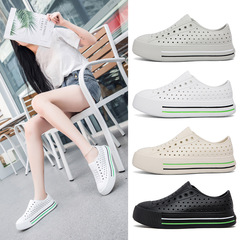 Cross-border thick sole hole shoe for women, outdoor casual white shoes, height-increasing sandals, slip-resistant, anti-odor, beach and sand shoes for wholesale.