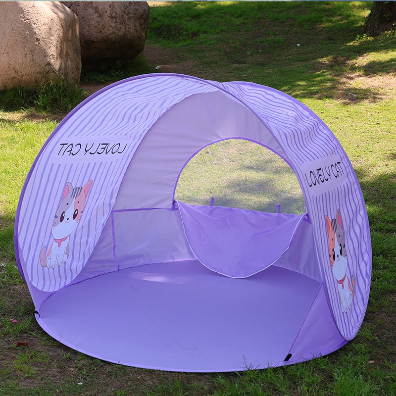 Cross-border Summer New Ins Wind Speed Open Beach Tent Outdoor Portable Foldable Sun Protection Picnic Tent Quick Throw