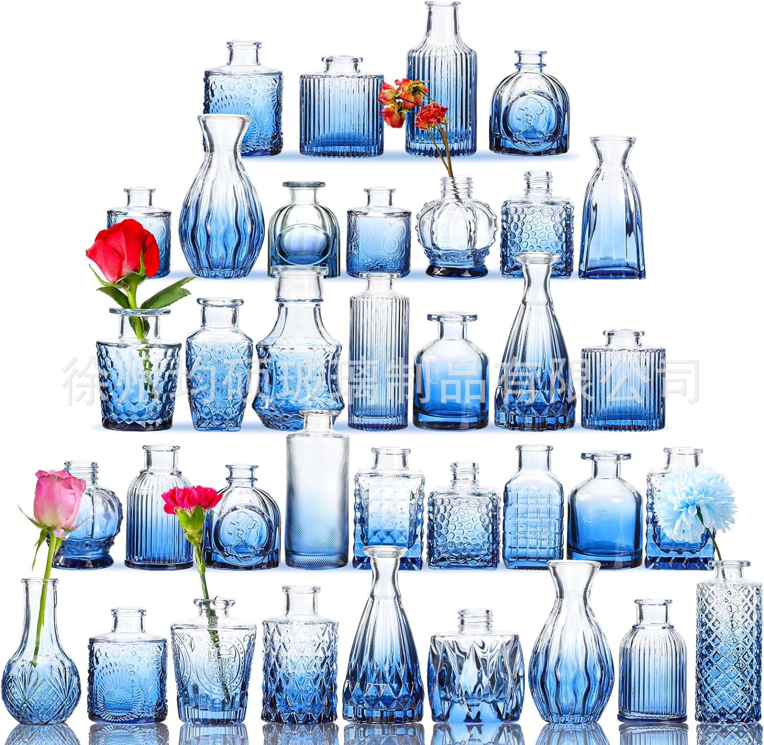 [지중해 꽃병] 36종 세트 (그라디언트 블루)