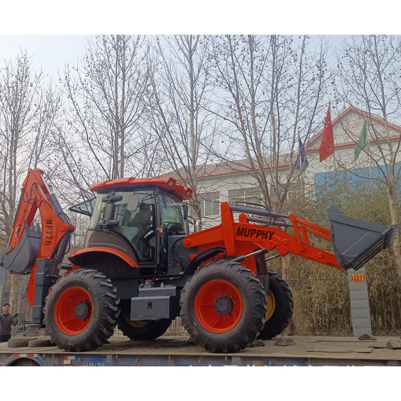 四轮转向挖掘装载机 挖掘铲车一体机 农用前铲后挖两头忙抓木机