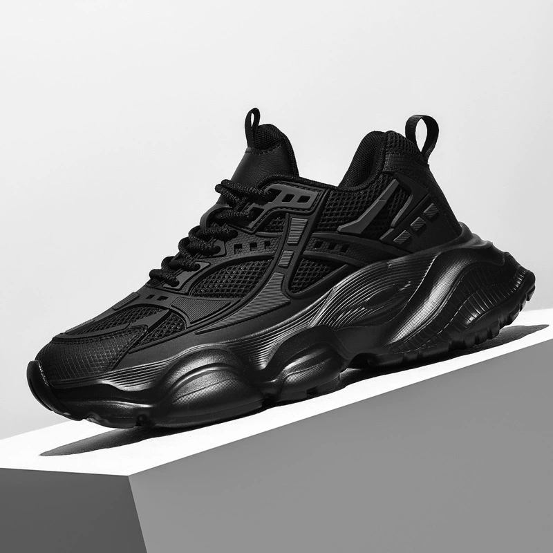 Весной и летом мужская сетчатая обувь папы с толстой подошвой модная дышащая спортивная обувь большого размера трансграничная внешняя торговля повседневная мужская обувь