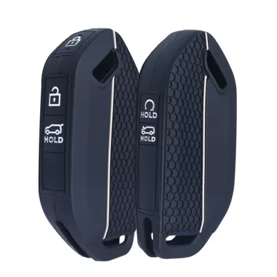 key set smart run Ace: Static Rod/Key Bag - black-with-white-stitching-different-button-styles