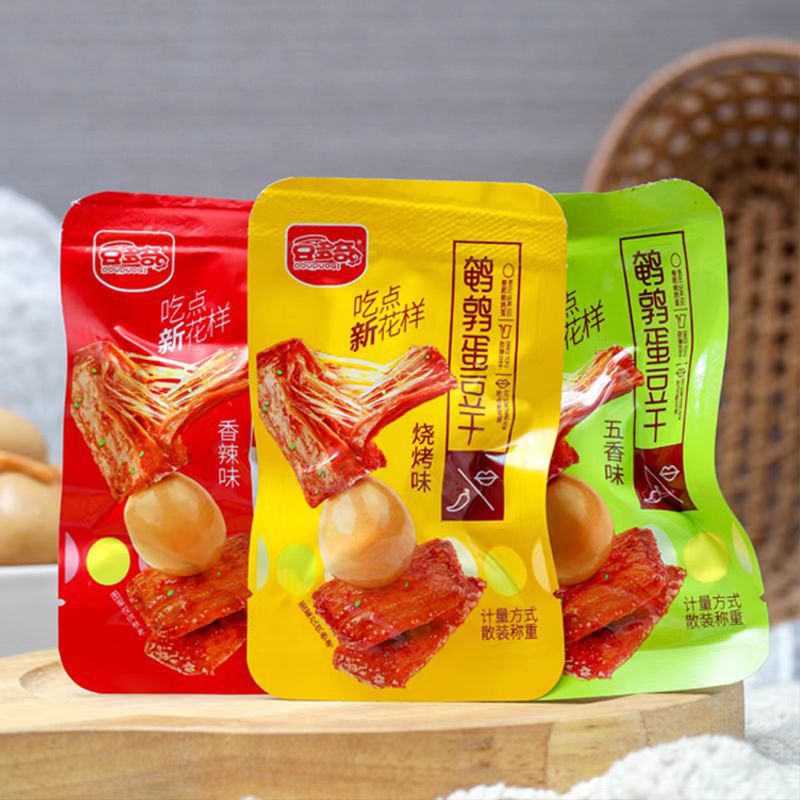 Doudouqi Quail Eggs, Dried Tofu, Hand-Torn Vegetarian Meat Snacks, Independent Packaging, Wholesale, Leisure Food