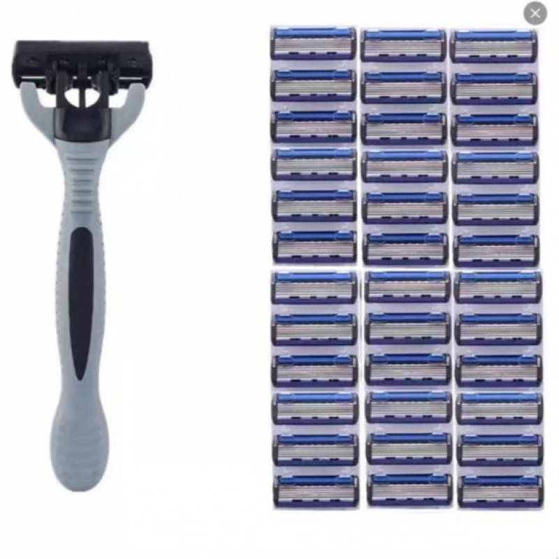 Cross-Border Supply Manual 6-Layer Disposable Stainless Steel Razor Razor Blade Razor Manual Factory Wholesale