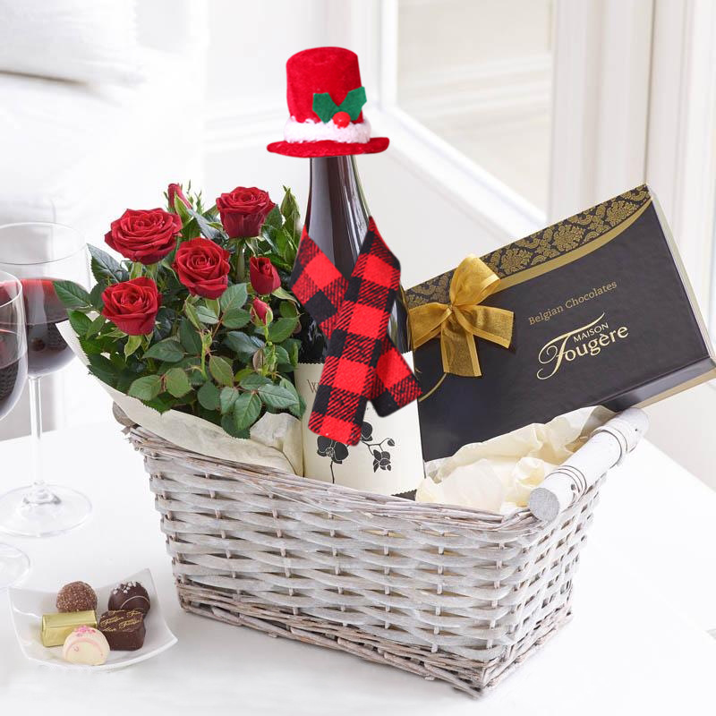 Navidad creativa transfronteriza botella de vino tapa bufandas sombrero dos piezas de hotel restaurante vino decoración suministros