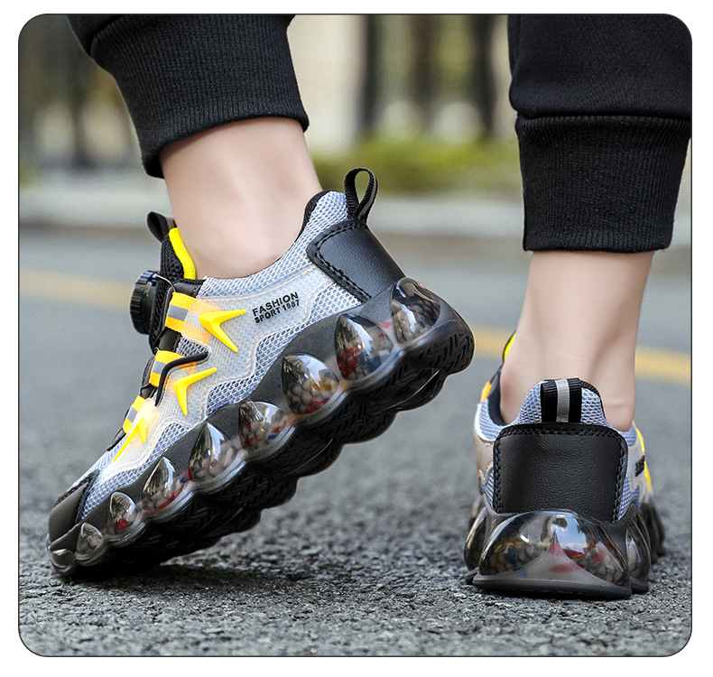 Baskets de sport respirantes pour garçon avec fermeture rotative_voghion.com