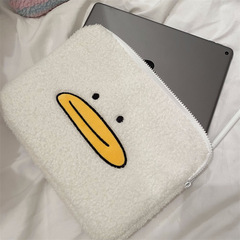 韓国insぬいぐるみ刺繍ツノ子アヒルipaタブレットバッグ11/13/15インチノートパソコン収納