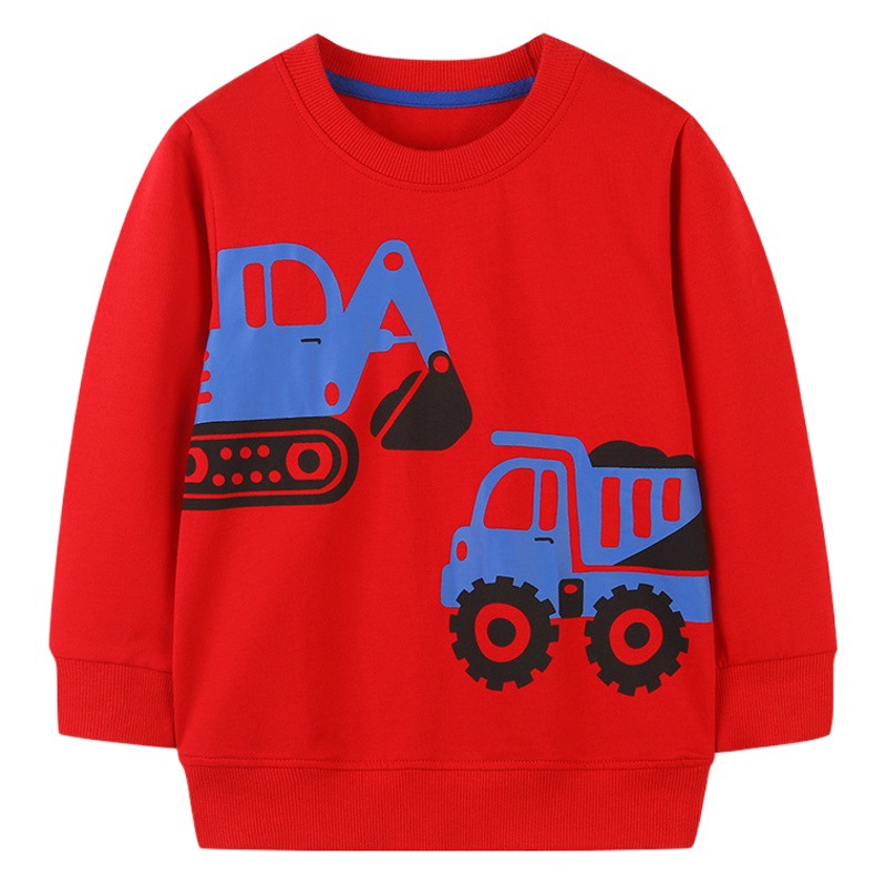 Sudadera nueva de otoño para niños, estilo europeo y americano, camiseta de manga larga con estampado de dibujos animados para niños, venta al por mayor