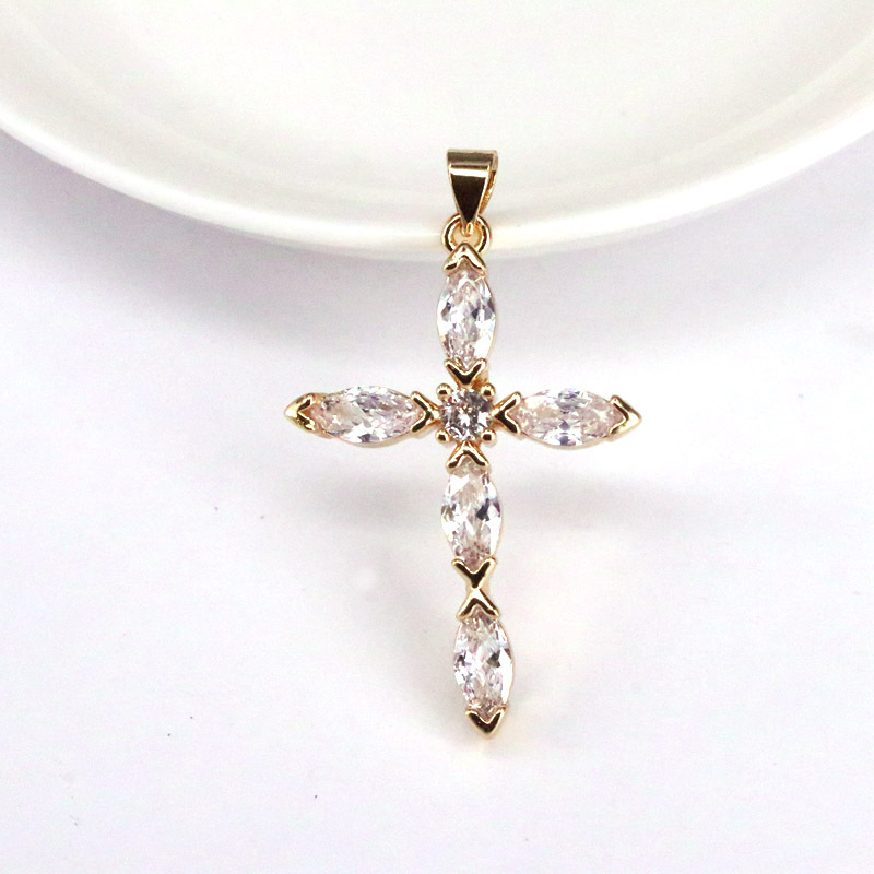 fashion copper microencrusted zircon hiphop cross pendant wholesalepicture3