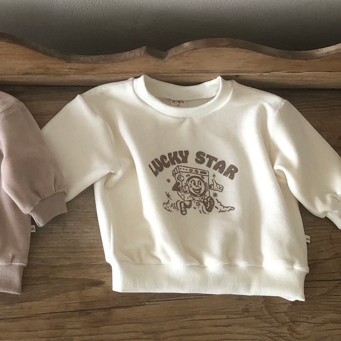 Ropa de estilo coreano para niños a principios de otoño suéter infantil suéter estampado otoño para niños ins Camiseta de manga larga para niñas image 4