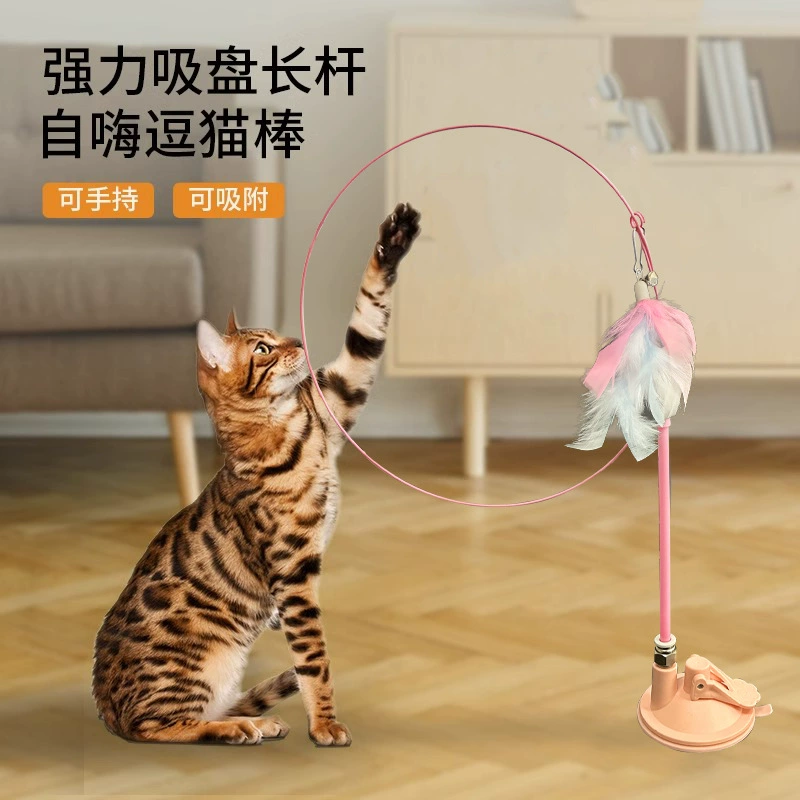 Кошачья игрушка присоска дразнит кошачью палочку Кошка от привет