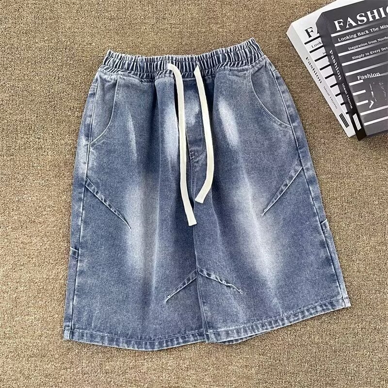 American-Style Trendy Casual Denim Shorts for Men, 2026 Summer New Washed Loose Casual Versatile Five-Point Pants American-Style Trendy Casual Denim Shorts for Men, 2026 Summer New Washed Loose Casual Versatile Five-Point Pants