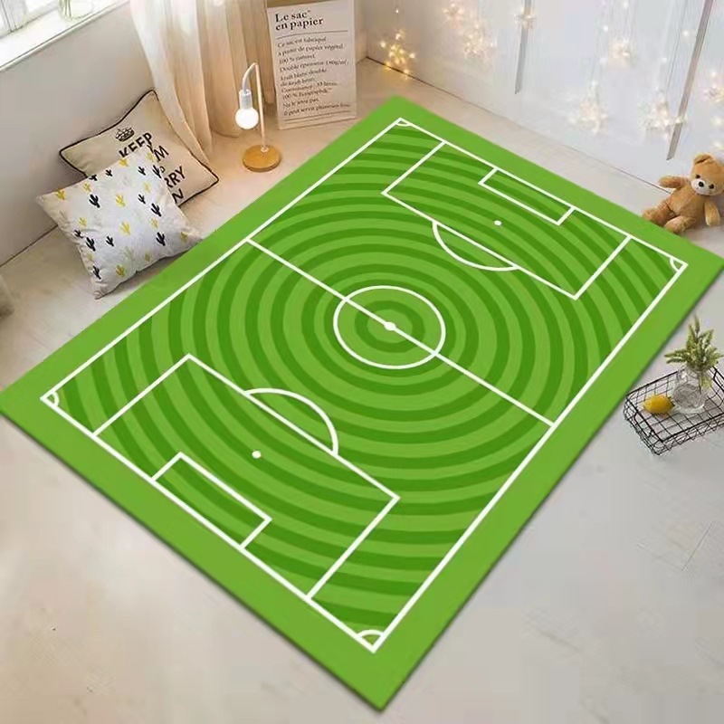 Inicio manta de fútbol sala terciopelo de cristal antideslizante habitación de los niños actividad decoración alfombra de piso B & B Hotel tema habitación se puede establecer