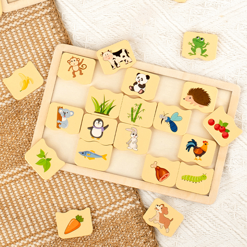 CPC CE digital de madera rompecabezas de emparejamiento de animales juguetes educativos para niños de 3 a 6 años para bebés y niños pequeños image 8