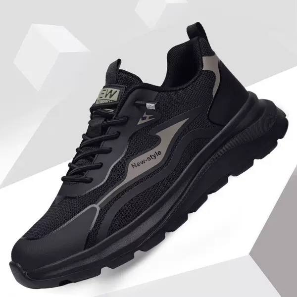 Men's shoes spring/summer 2026 new model black breathable mesh sports shoes versatile soft-soled comfortable casual shoes for men