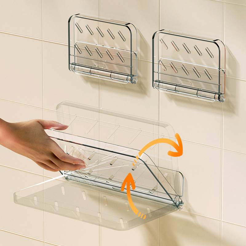 Tv Set-Top Box Storage Rack Foldable Wall Storage Hanging Living Room Wall Punch-Free Hidden Storage Rack