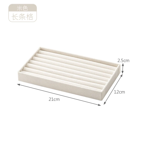 Off-white long jewelry plate