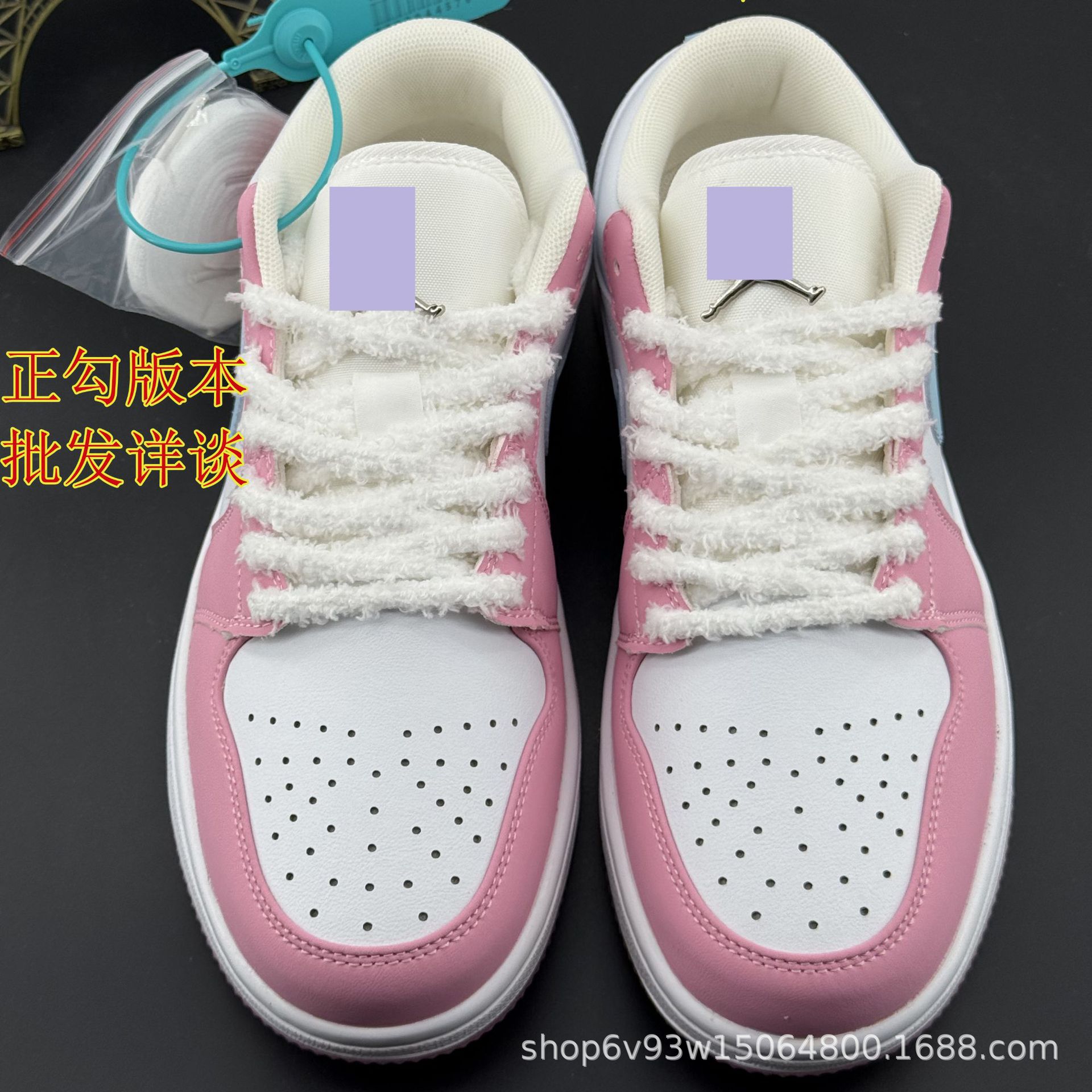 Popular Aj1 Cat Paw White Pink Fresh Style New Model for All Seasons Unisex Trendy Sports Casual Sneakers Campus Style