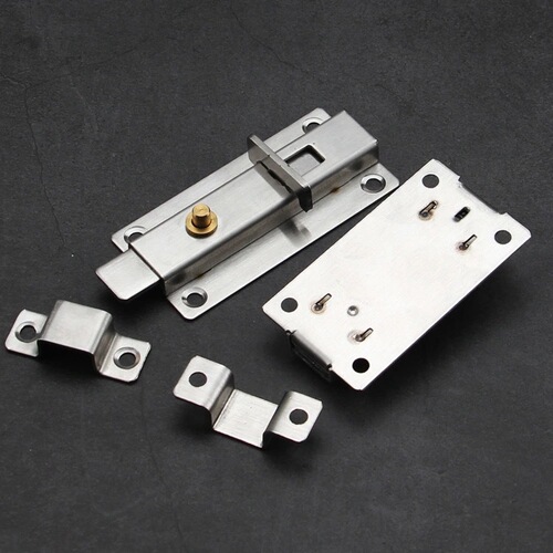 Stainless steel bolt automatic spring bolt manual latch door lock door bolt bathroom door bolt wooden door anti-theft door bolt