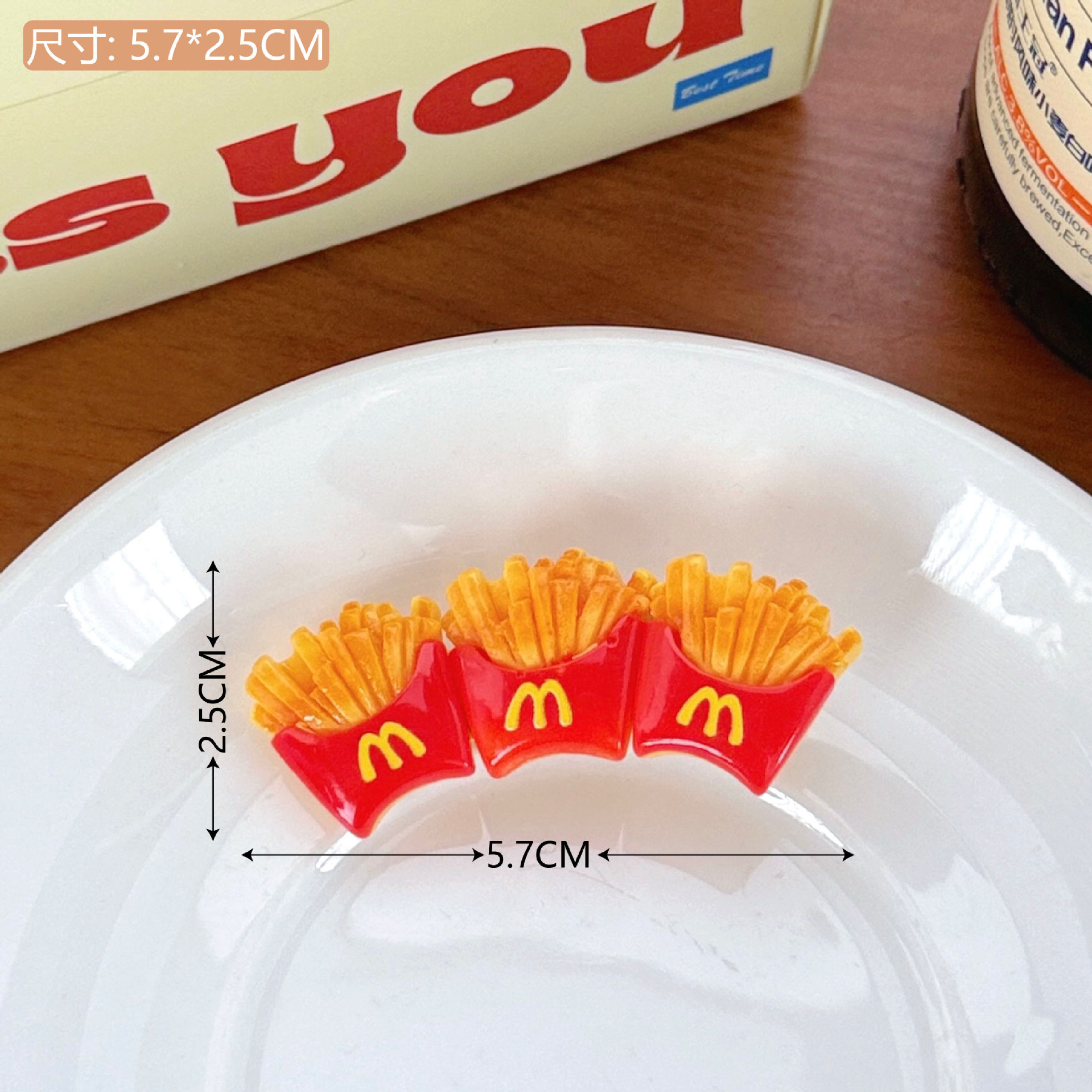 Creativa pinza para el cabello de pollo frito McDonald's, comida divertida, clip de flequillo, clip lateral, corazón de niña, pinza para el cabello rota de todo fósforo, accesorios para el cabello de simulación