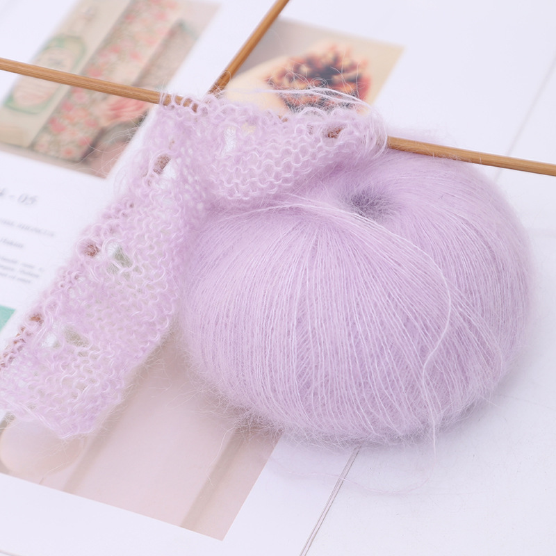 High-Proportion Mohair Silk Mohair Soft and Skin-Friendly Crochet Hand-Knitted Thread Can Be Crocheted or Knitted