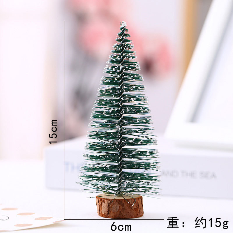 Mini Árbol de Navidad de Mesa de Aguja de Pino Decorativo para Escritorio y Navidad