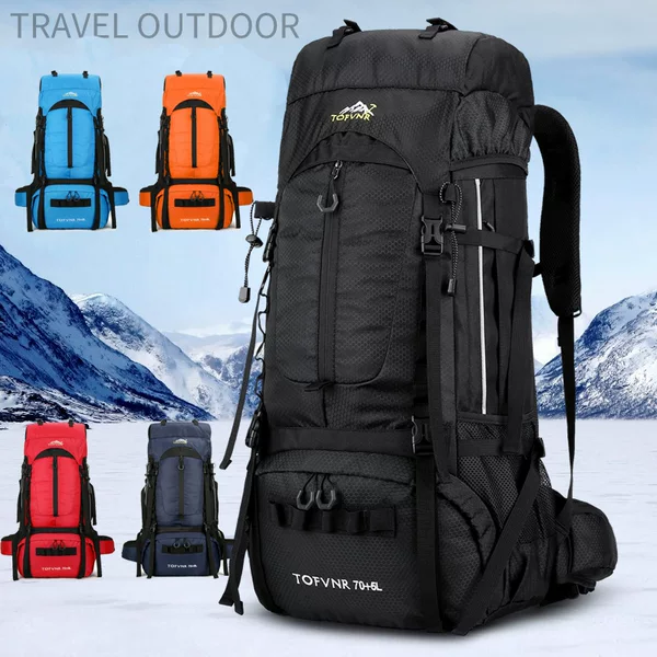 Mountaineering Bag Casual Sports Backpack Outdoor Bag Wholesale Cross-Border Large Capacity 75L Water-Repellent Backpack Travel Bag
