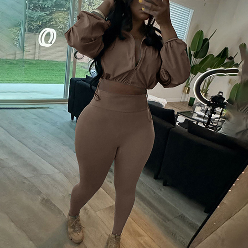 Cross-Border European American Style 2024 Spring And Autumn New Sexy Drawstring Waist-Cinching Crop Top High-Waisted_ecoleips.com